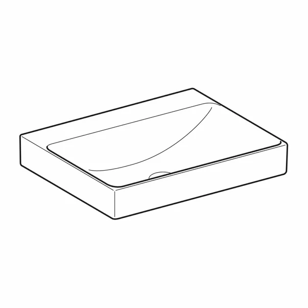 Lavoar pe mobilier Geberit One 60 cm alb lucios KeraTect [5]