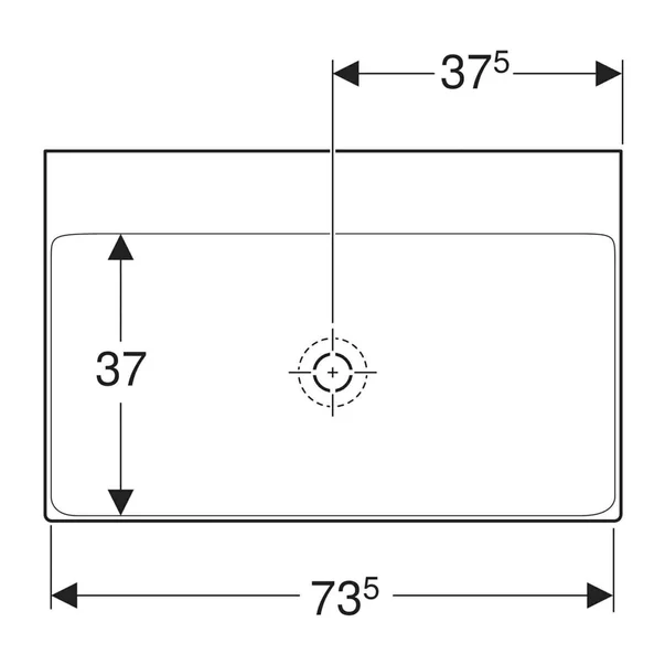 Lavoar pe mobilier Geberit One 75 cm alb lucios KeraTect [2]