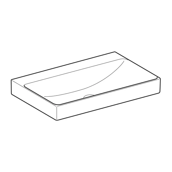 Lavoar pe mobilier Geberit One 75 cm alb lucios KeraTect [5]