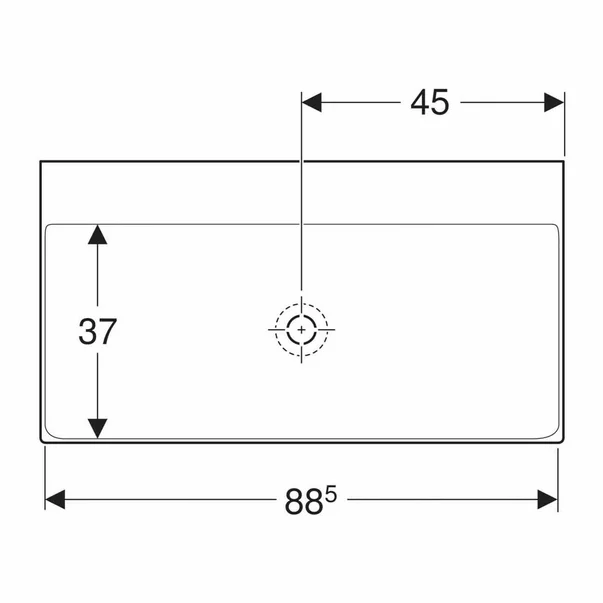 Lavoar pe mobilier Geberit One 90 cm alb lucios KeraTect [2]