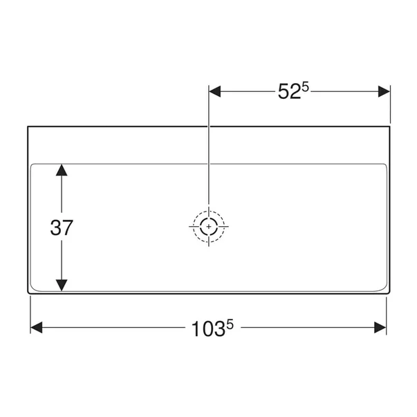 Lavoar pe mobilier Geberit One 105 cm alb lucios KeraTect [2]