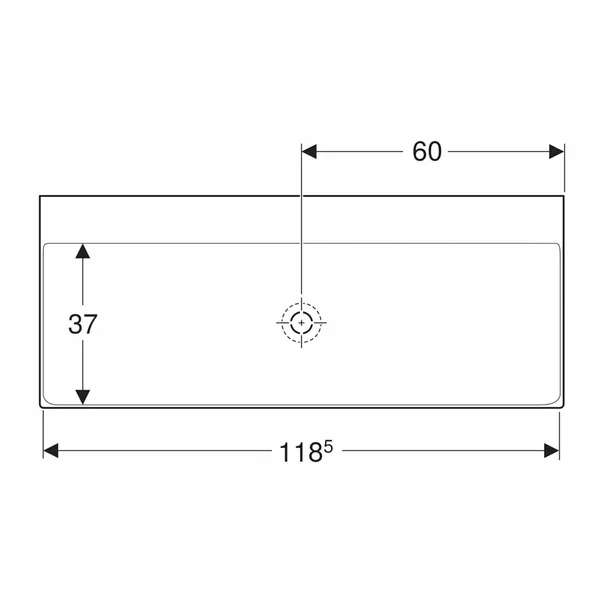 Lavoar pe mobilier Geberit One 120 cm alb lucios [2]
