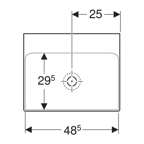 Lavoar pe mobilier Geberit One 50 cm alb lucios KeraTect [2]