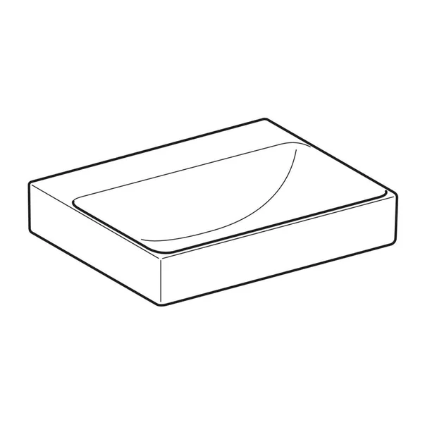 Lavoar pe mobilier Geberit One 50 cm alb lucios KeraTect [5]