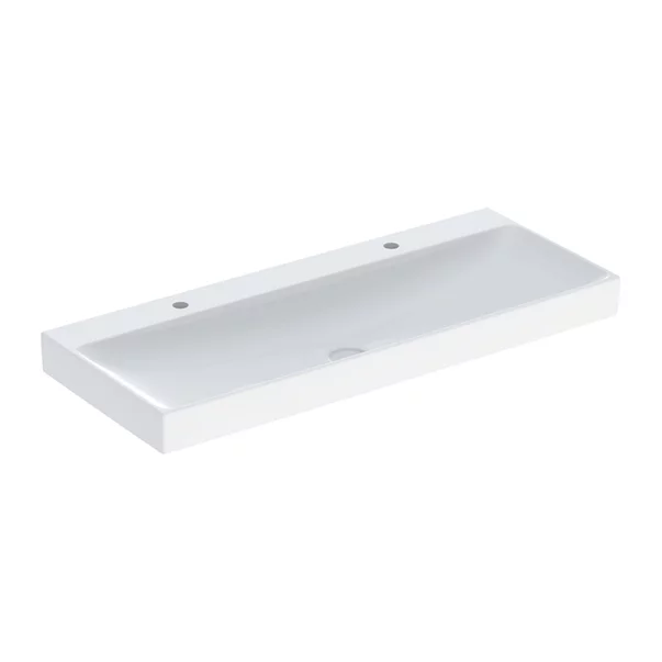 Lavoare - Lavoar pe mobilier Geberit One dublu 120 cm alb lucios cu orificiu baterie