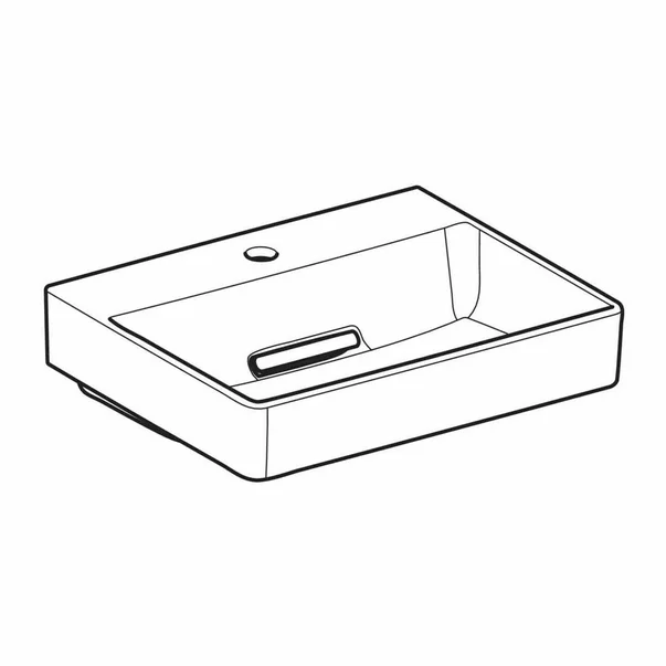 Lavoar pe blat Geberit One 50 cm alb cu scurgere speciala si orificiu baterie [6]