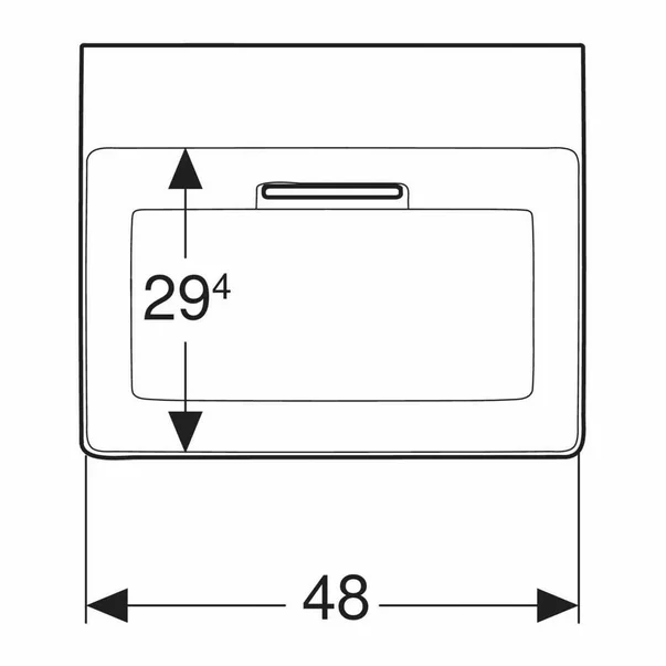 Lavoar pe blat Geberit One 50 cm alb mat cu scurgere speciala [4]