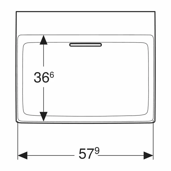 Lavoar pe mobilier Geberit One cu scurgere speciala 60 cm alb [3]