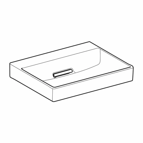 Lavoar pe mobilier Geberit One cu scurgere speciala 60 cm alb [6]