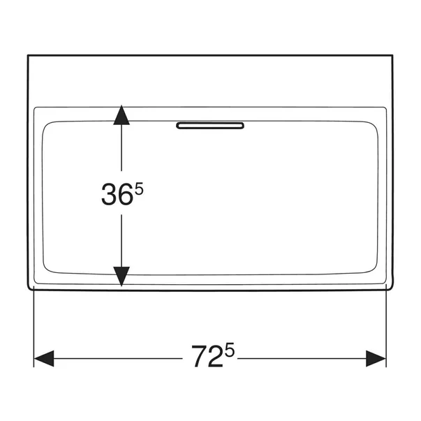 Lavoar pe mobilier Geberit One cu scurgere speciala 75 cm alb [3]