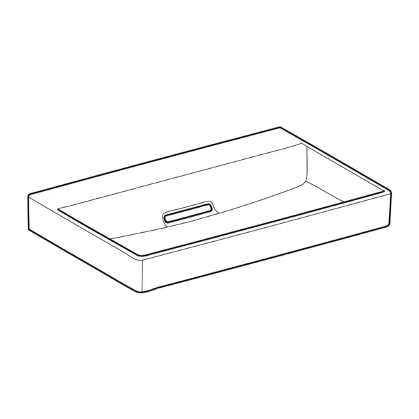 Lavoar pe mobilier Geberit One cu scurgere speciala 75 cm alb [6]