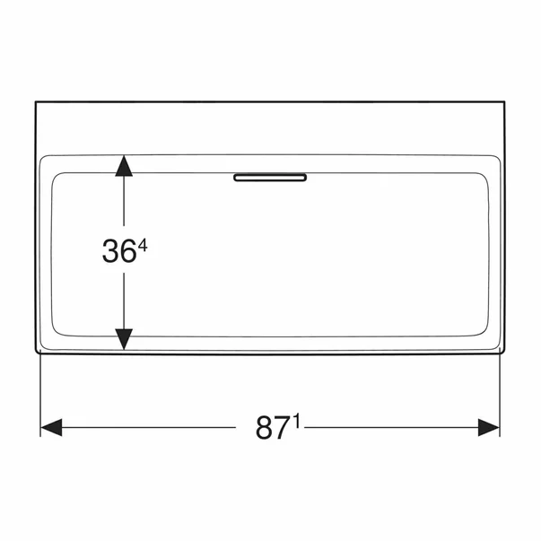 Lavoar pe mobilier Geberit One cu scurgere speciala 90 cm alb [3]