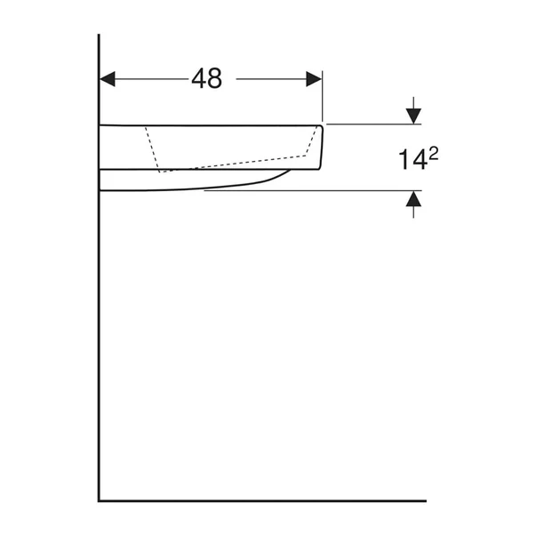 Lavoar pe mobilier Geberit One cu scurgere speciala 90 cm alb [5]
