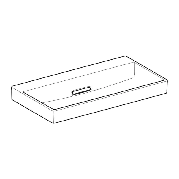 Lavoar pe mobilier Geberit One cu scurgere speciala 90 cm alb [6]