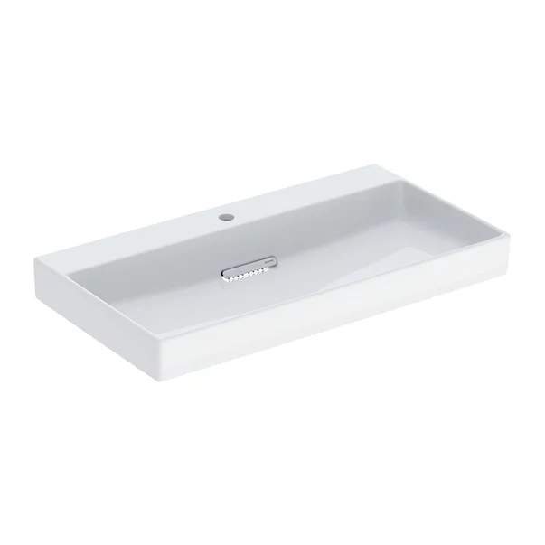 Lavoare - Lavoar pe mobilier Geberit One cu scurgere speciala 90 cm alb cu orificiu baterie