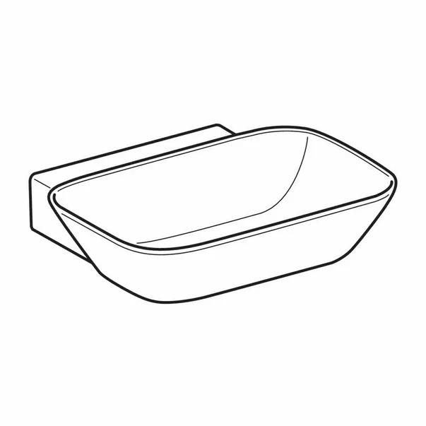 Lavoar pe blat Geberit One 50 cm alb lucios KeraTect [5]