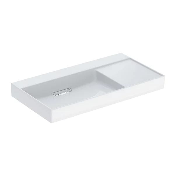 Lavoare - Lavoar pe mobilier Geberit One cu scurgere speciala 90 cm alb blat dreapta fara preaplin