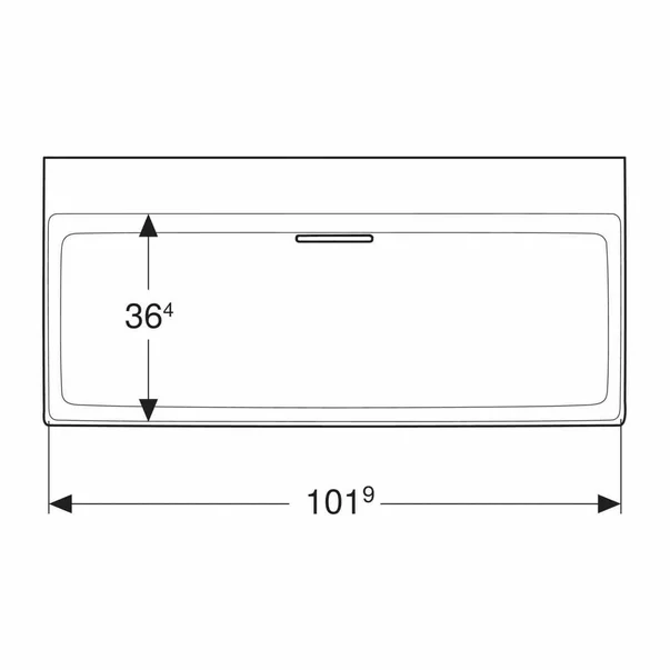 Lavoar pe mobilier Geberit One cu scurgere speciala 105 cm alb [4]