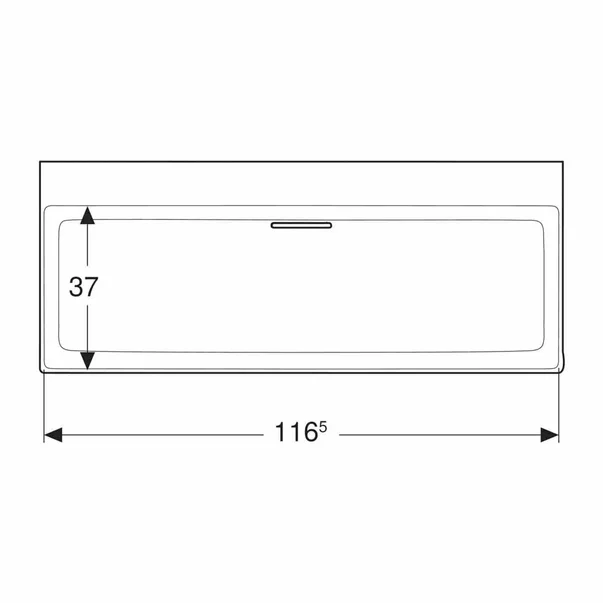 Lavoar pe mobilier Geberit One cu scurgere speciala 120 cm alb [3]