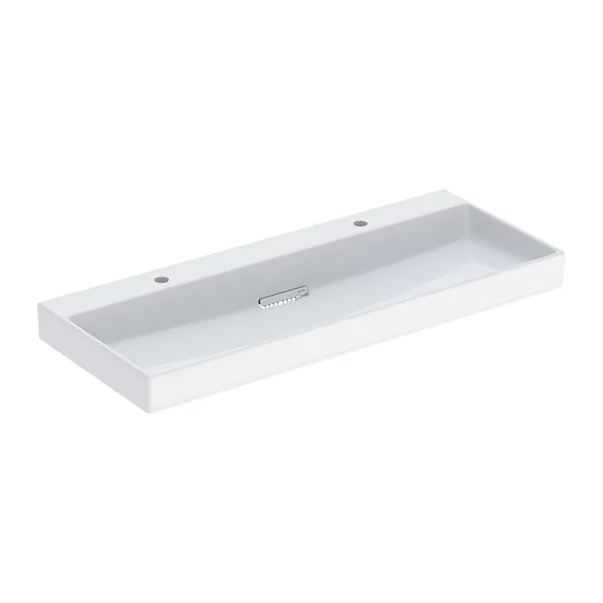 Lavoare - Lavoar pe mobilier Geberit One dublu cu scurgere speciala 120 cm alb