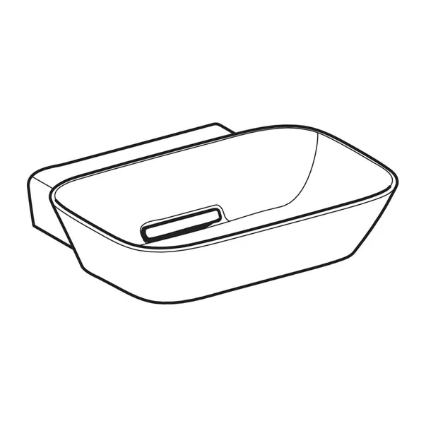 Lavoar pe blat Geberit One cu scurgere speciala 50 cm alb [6]