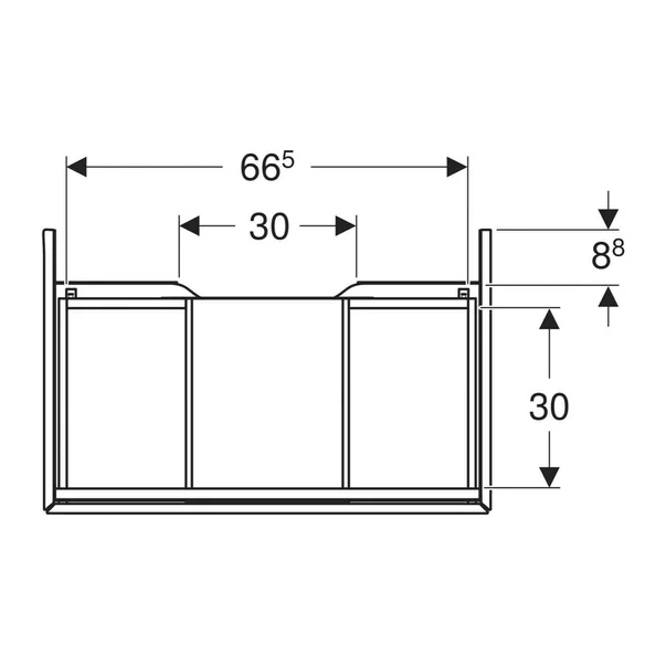 Dulap baza suspendat Geberit One greige mat 75 cm [2]
