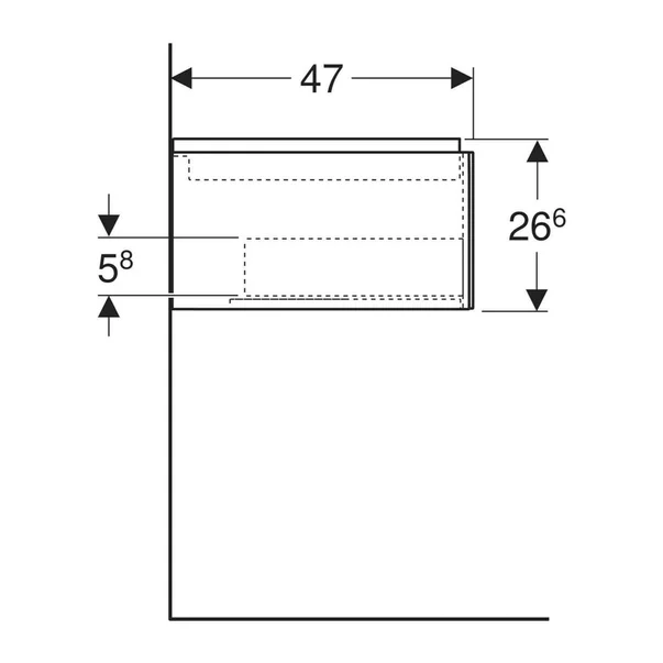 Dulap baza suspendat Geberit One greige mat 75 cm [4]