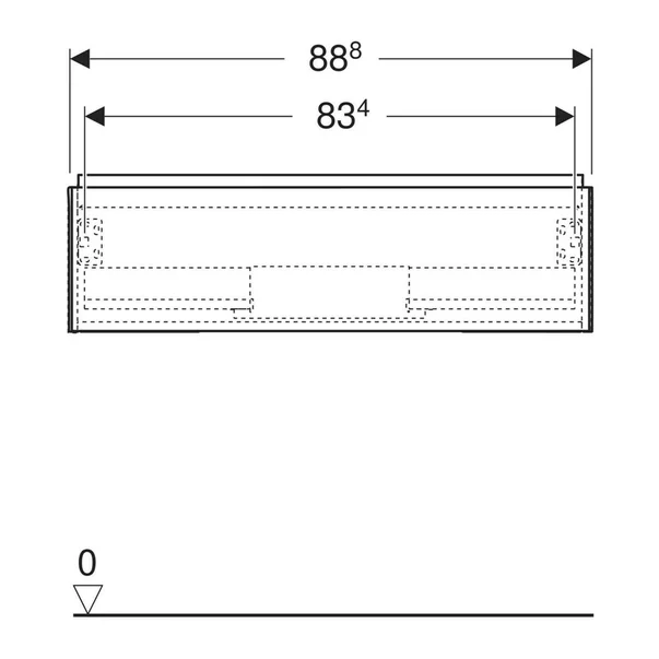 Dulap baza suspendat Geberit One gri nisip lucios 90 cm [3]