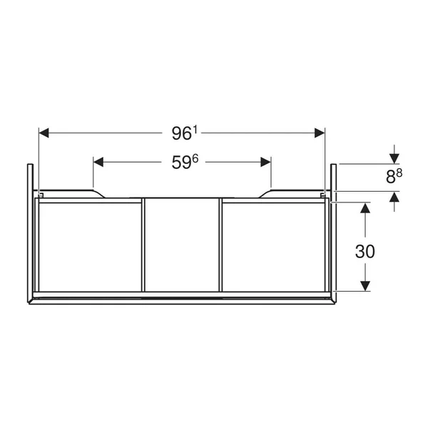 Dulap baza suspendat Geberit One gri nisip lucios 105 cm [2]