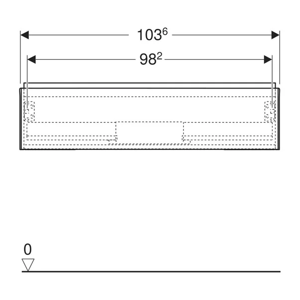 Dulap baza suspendat Geberit One gri nisip lucios 105 cm [3]
