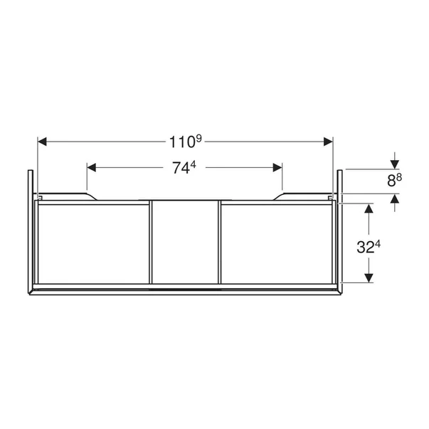 Dulap baza suspendat Geberit One gri nisip lucios 120 cm [2]