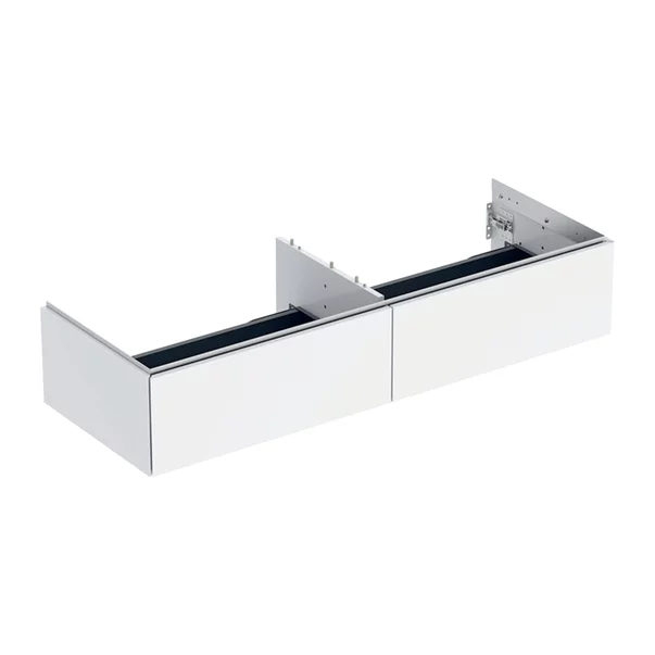 Mobilier Baie - Dulap baza suspendat Geberit One cu 2 sertare alb lucios 135 cm