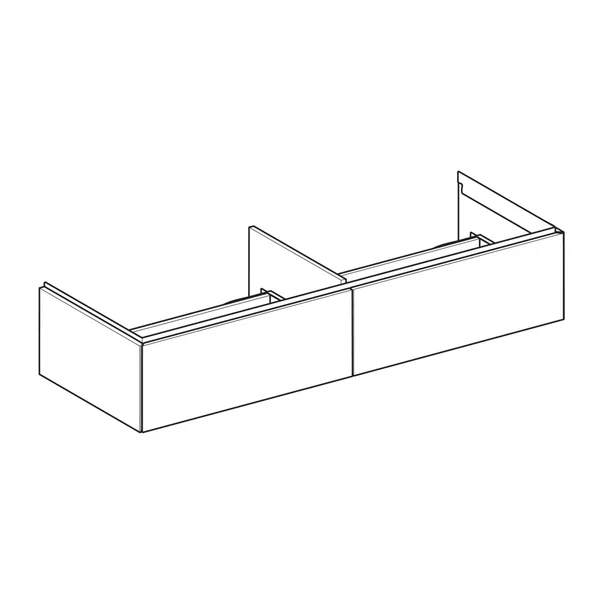 Dulap baza suspendat Geberit One cu 2 sertare alb mat 135 cm [5]