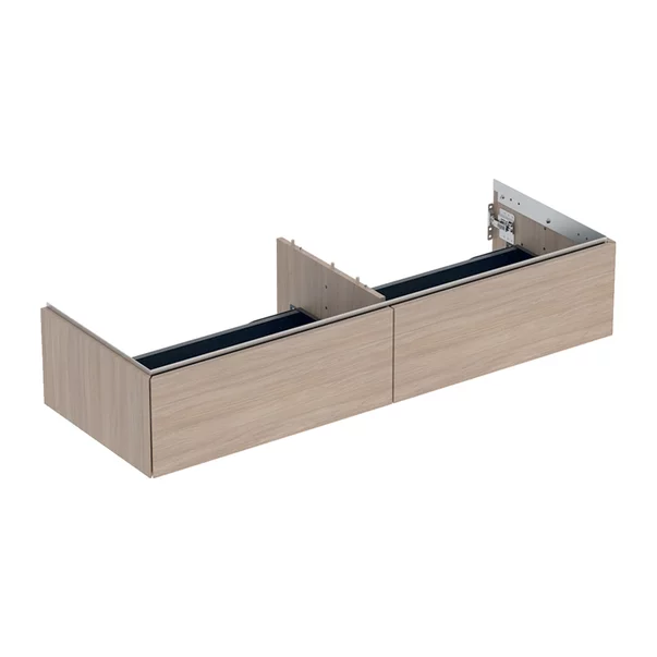 Mobilier Baie - Dulap baza suspendat Geberit One cu 2 sertare stejar bej 135 cm