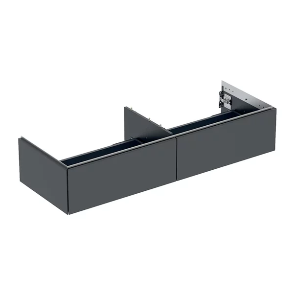Mobilier Baie - Dulap baza suspendat Geberit One cu 2 sertare negru mat 135 cm