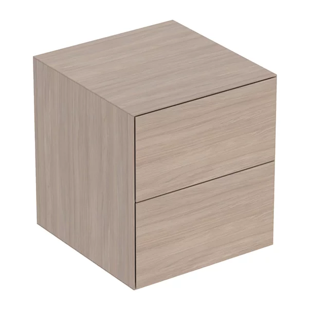 Mobilier Baie - Dulap mediu suspendat Geberit One stejar bej cu 2 sertare 45 cm