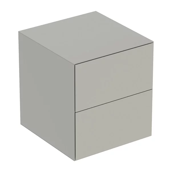 Mobilier Baie - Dulap mediu suspendat Geberit One greige mat cu 2 sertare 45 cm