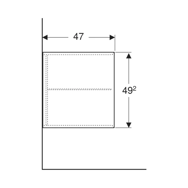 Dulap mediu suspendat Geberit One gri nisip lucios 45 cm [4]
