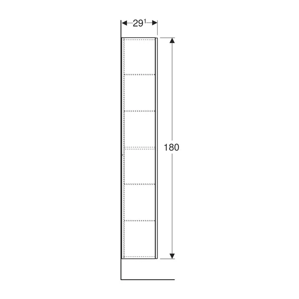 Dulap inalt suspendat Geberit One negru mat cu 1 usa 36 cm [4]