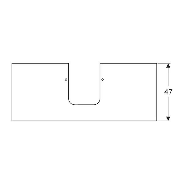 Blat pentru lavoar Geberit One cu decupaj central 120 cm tip marmura alba [2]