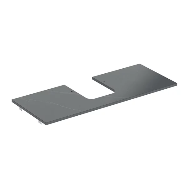 Mobilier Baie - Blat pentru lavoar Geberit One cu decupaj central 120 cm tip marmura neagra
