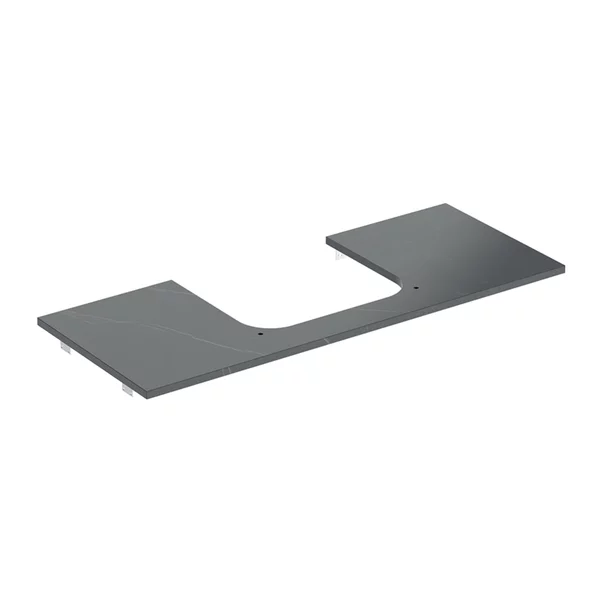 Mobilier Baie - Blat pentru lavoar Geberit One cu decupaj central tip marmura neagra 120 cm