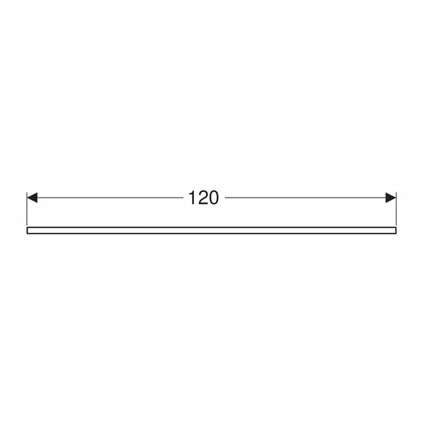 Blat pentru lavoar Geberit One cu decupaj stanga tip marmura neagra 120 cm [3]