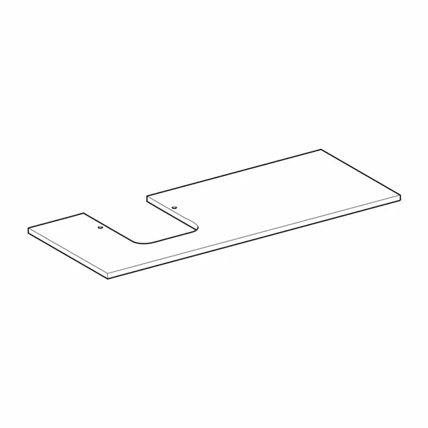 Blat pentru lavoar Geberit One cu decupaj stanga tip marmura neagra 120 cm [5]