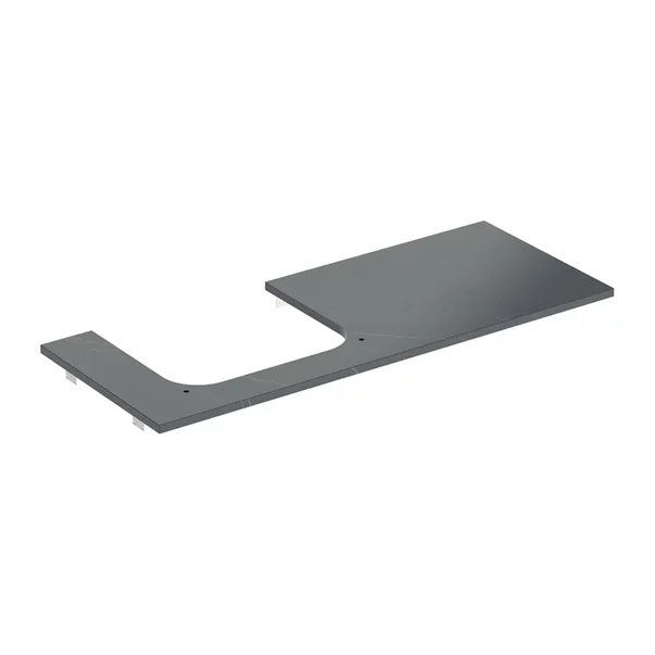 Mobilier Baie - Blat pentru lavoar Geberit One cu decupaj stanga 120 cm tip marmura neagra