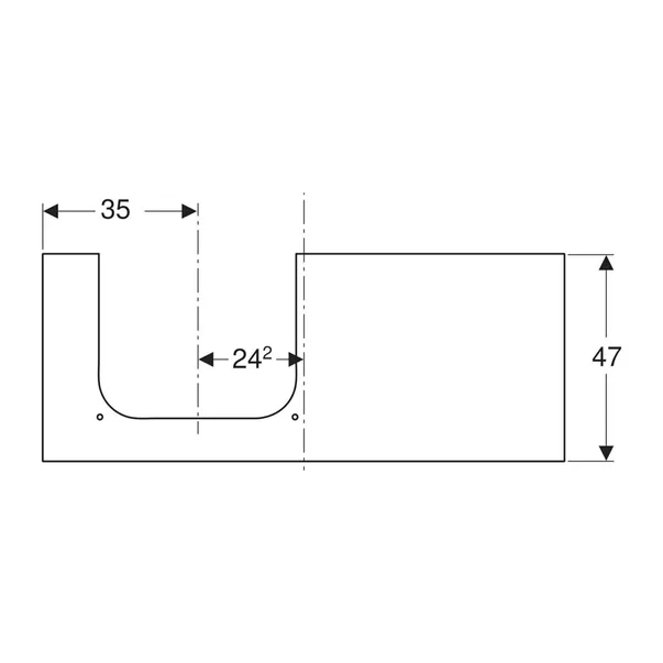 Blat pentru lavoar Geberit One cu decupaj stanga 120 cm tip marmura neagra [2]