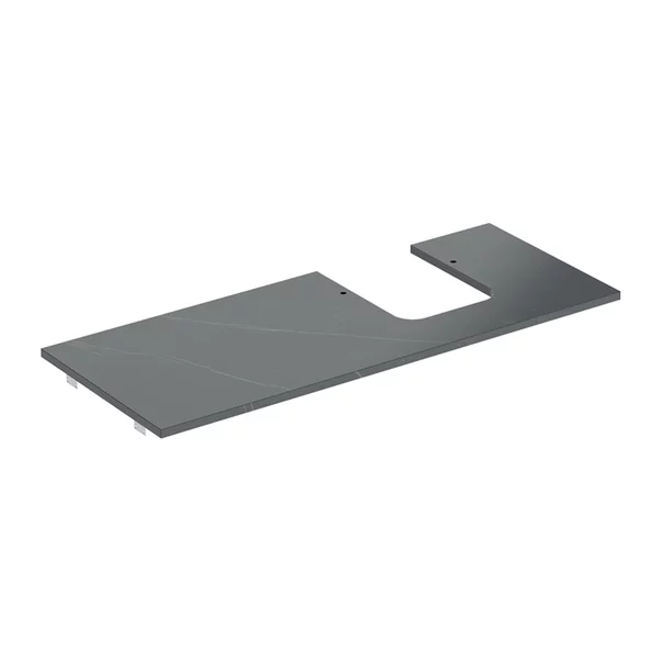 Mobilier Baie - Blat pentru lavoar Geberit One cu decupaj dreapta 120 cm tip marmura neagra