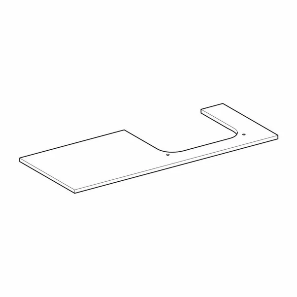 Blat pentru lavoar Geberit One cu decupaj dreapta tip marmura neagra 120 cm [5]