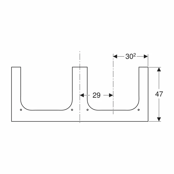 Blat pentru lavoar Geberit One cu decupaj dublu 120 cm tip marmura alba [2]
