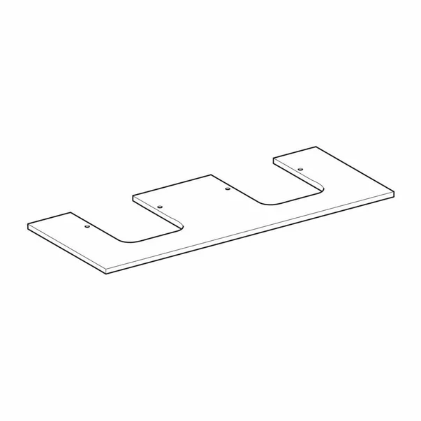 Blat pentru lavoar Geberit One cu decupaj dublu tip marmura alba 120 cm [5]